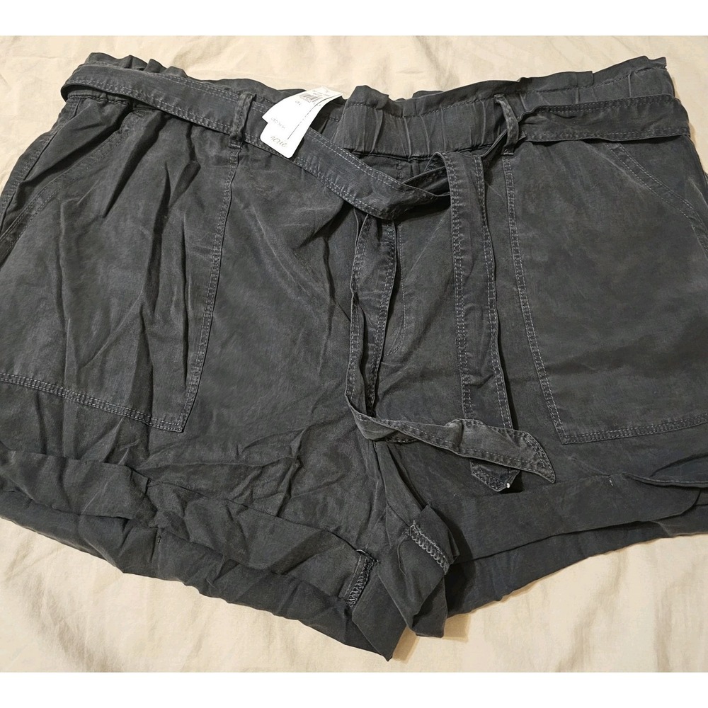NWT Aerie Lyocell Pull On Shorts Women's Large Comfy Elastic Waist Gray
